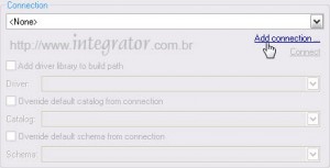 Detalhe em Add Connection na criação do projeto