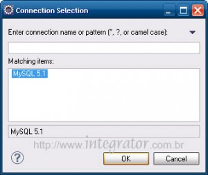 Conexão do MySQL feita na criação do Projeto