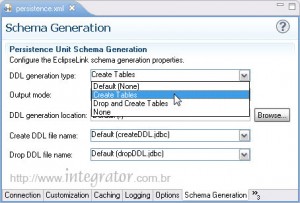 Gerando tabelas através da configuração de persistence.xml