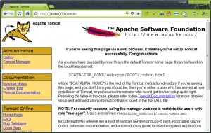 Figura 1 – Página padrão existente em ROOT no Tomcat