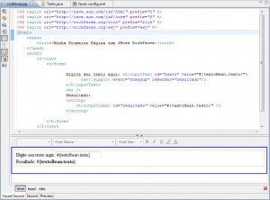 Figura 22 – Página richfaces.jsp no editor visual e de códigos do JBoss Tools