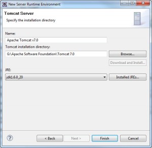 Figura 2 – Definindo o local onde foi instalado o Tomcat 7