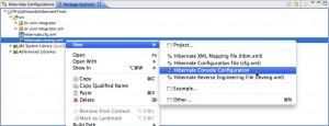 Figura 39 – Seleção do item Hibernate Console Configuration no menu de contexto