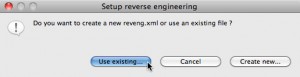 Figura 44 – Selecionando o botão Use existing 