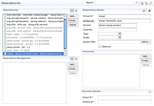 Figura 14 – A dependência da biblioteca JDBC do MySQL